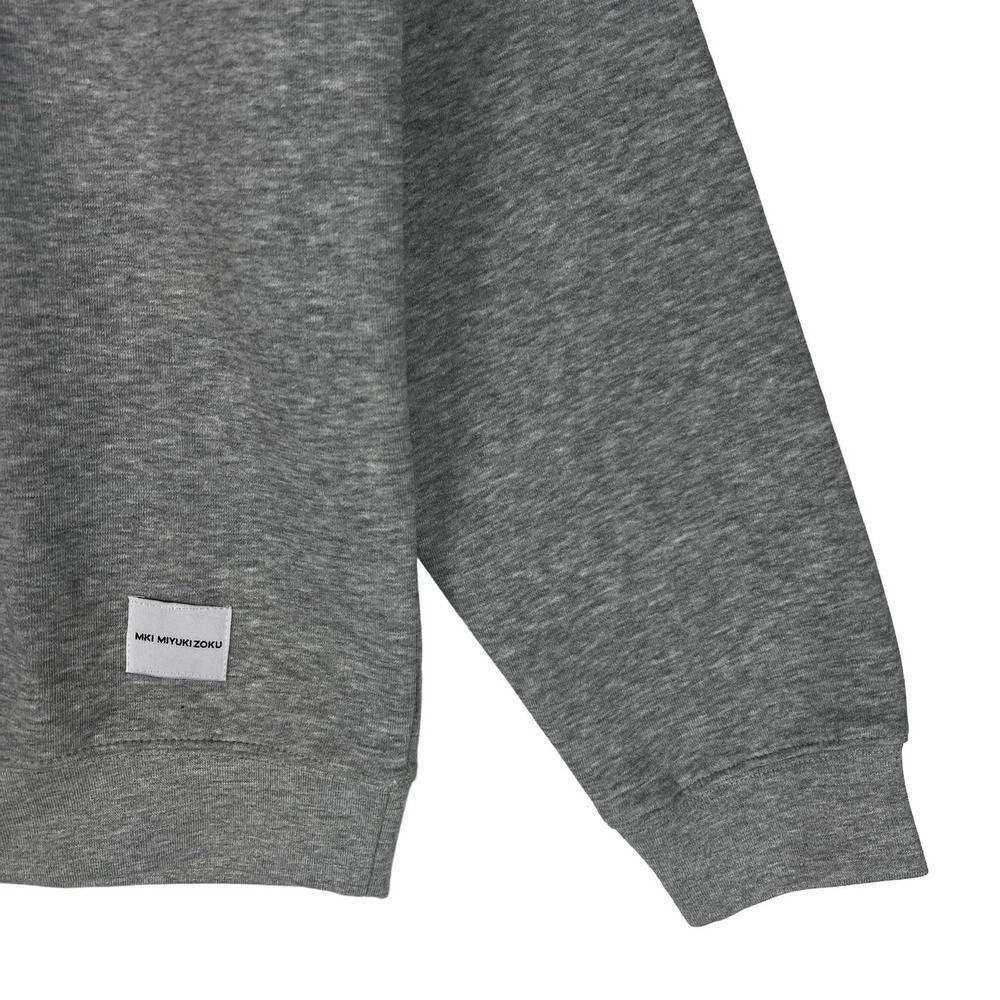 New MKI Miyuki Zoku Pullover Grey Crew Neck Cotton Sweatshirt Fleece Inner US L - Picture 7 of 11
